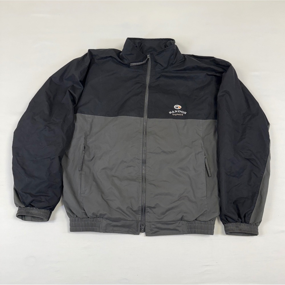 Forrester's Golf Bandon‎ Dunes Golf Jacket Mens Size Small Black Grey